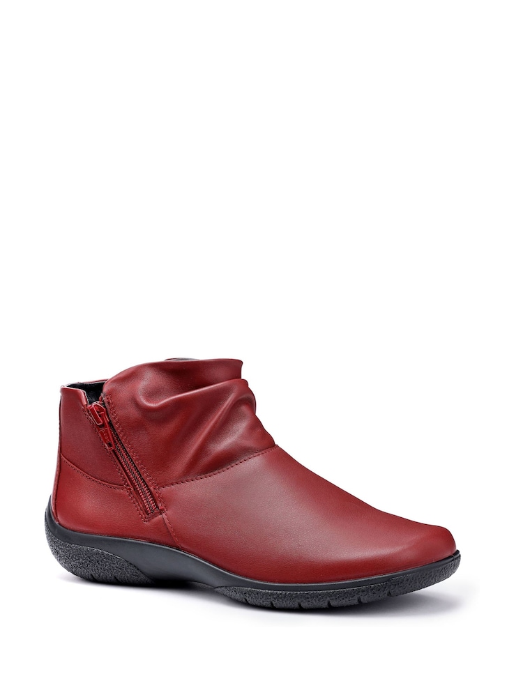 Hotter Red Wide Fit Murmur Zip Boots - Image 2 of 4 Hotter Red Wide Fit Murmur Zip Boots - Image 2 of 4
