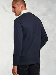 Brook Taverner Blue England Heritage Pure Cotton Rugby Shirt - Image 3 of 4