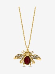 Mood Gold Tone Twisted Rope Insect Long Pendant - Image 1 of 4