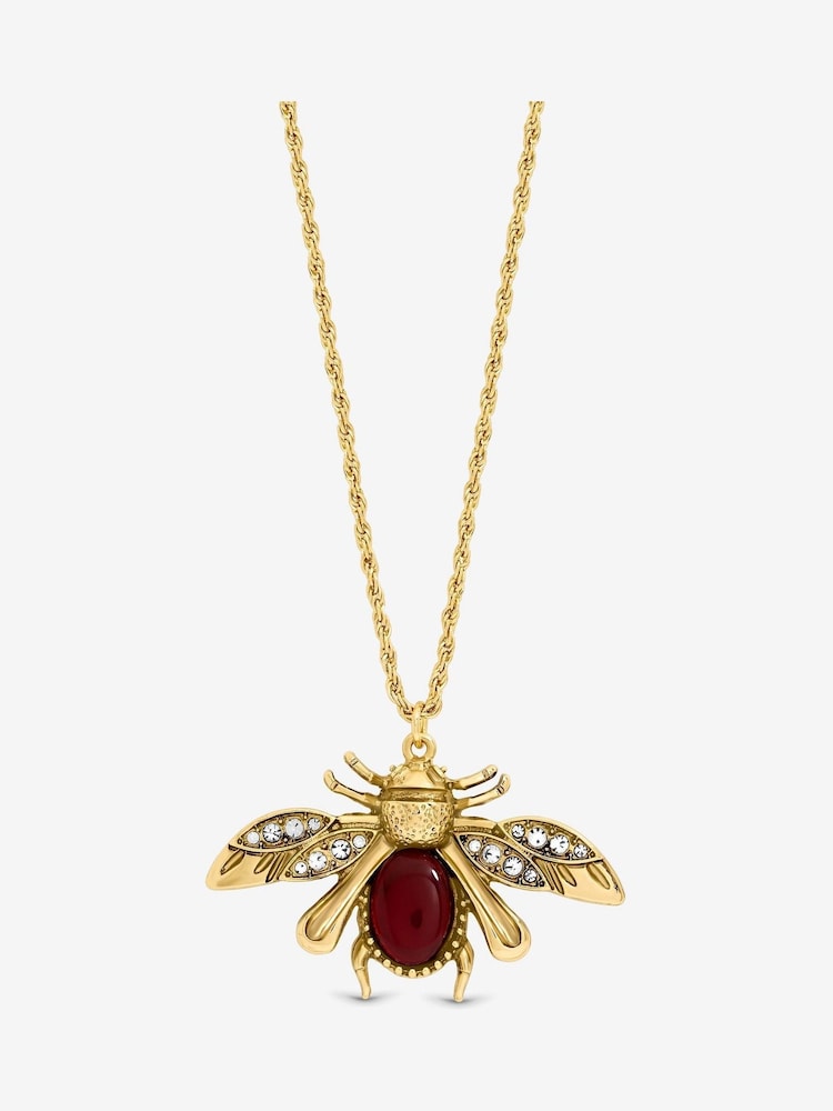 Mood Gold Tone Twisted Rope Insect Long Pendant - Image 1 of 4