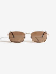Friends Like These Brown Slime Metal Frame Sunglasses - Image 1 of 2