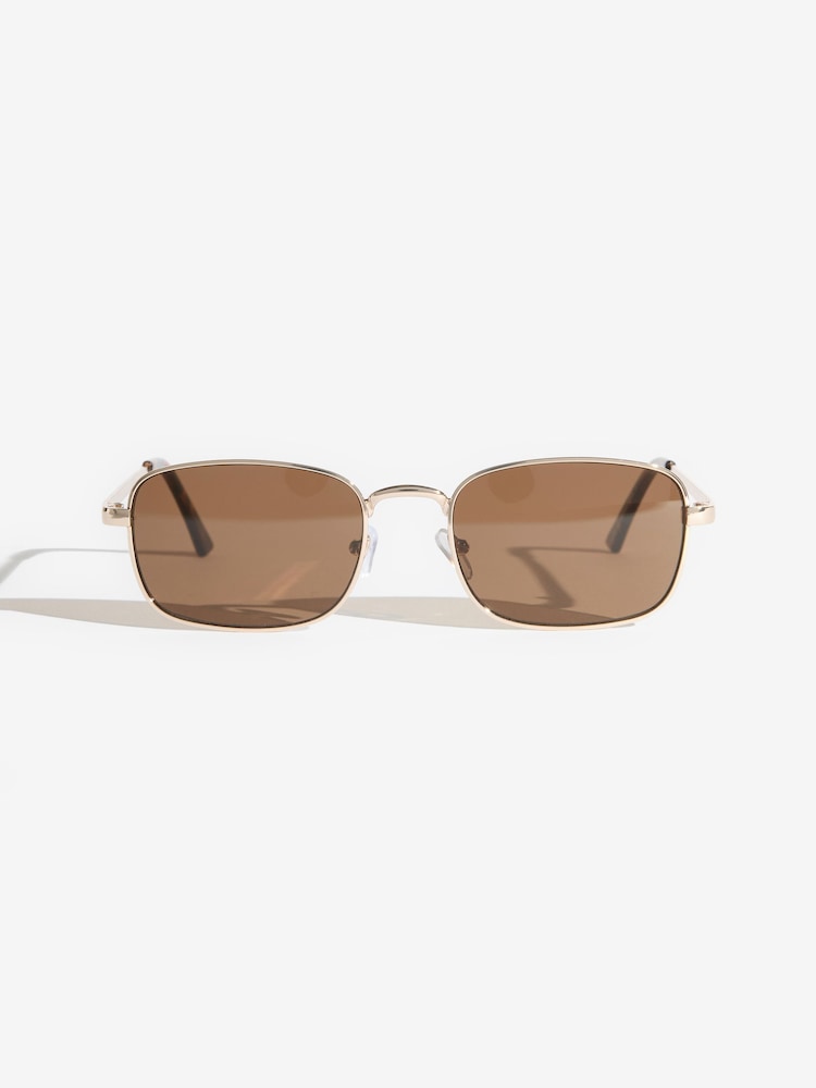 Friends Like These Brown Slime Metal Frame Sunglasses - Image 1 of 2
