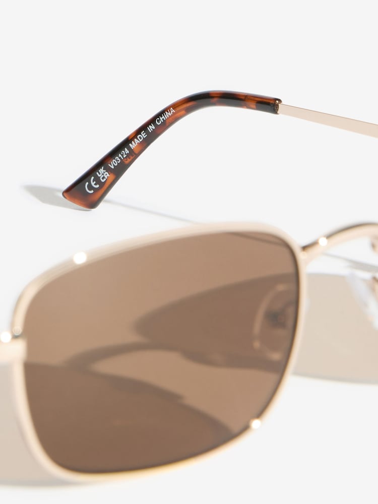 Friends Like These Brown Slime Metal Frame Sunglasses - Image 4 of 4