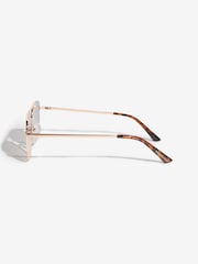 Friends Like These Gold Classic Metal Frame Aviator Sunglasses - Image 4 of 5