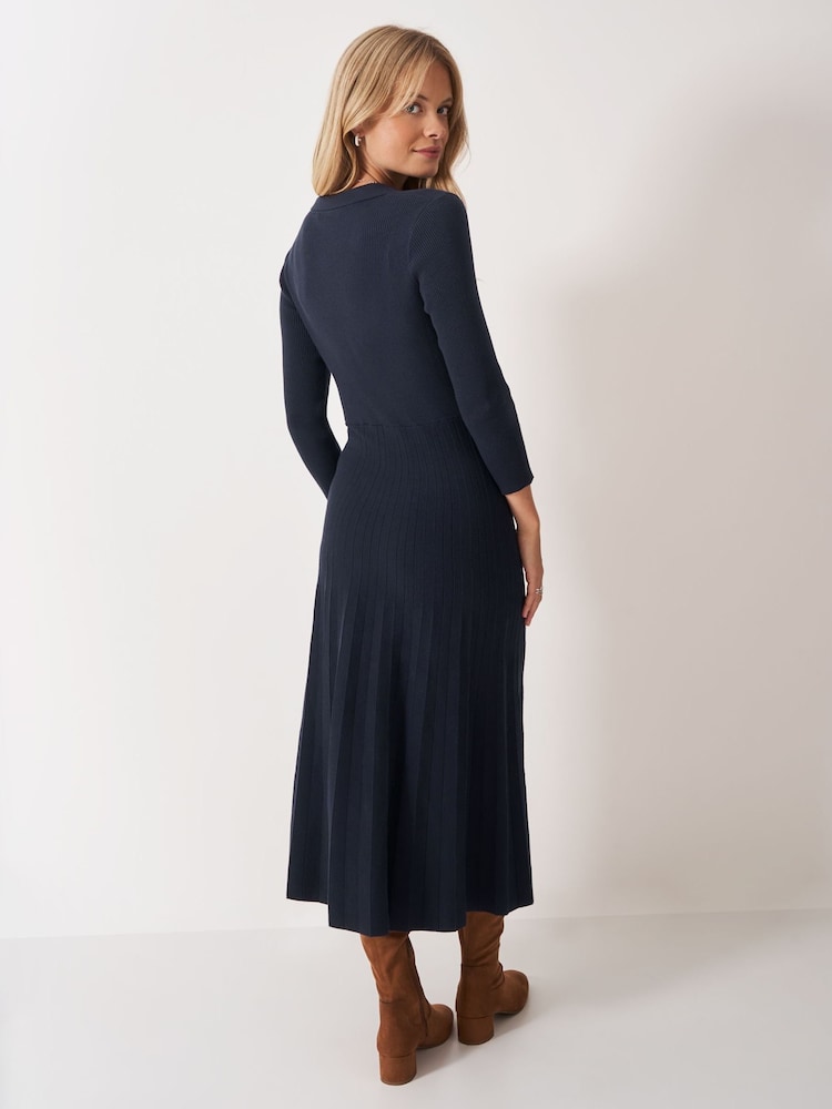 Crew Clothing Company Blue Poppy 3/4 Sleeve Dress - Image 2 of 5