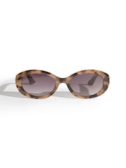 Love & Roses Brown Slim Cateye Sunglasses - Image 1 of 3