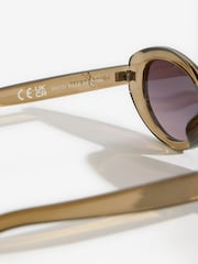 Love & Roses Olive Green Slim Cateye Sunglasses - Image 3 of 3