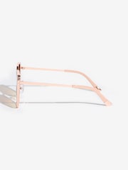 Love & Roses Gold Metal Frame Classic Cat Eye Sunglasses - Image 4 of 5