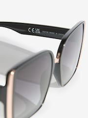 Love & Roses Black Chunky Oversized Square Sunglasses - Image 5 of 5