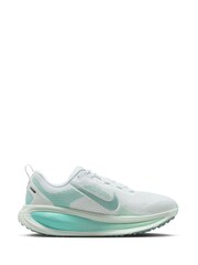 Nike White/Aqua Vomero 18 Road Running Trainers - Image 1 of 8