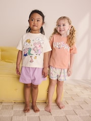 Multi Purple/ Ecru Peppa Pig Short Pyjamas 2 Pack (9mths-8yrs) - Image 1 of 4