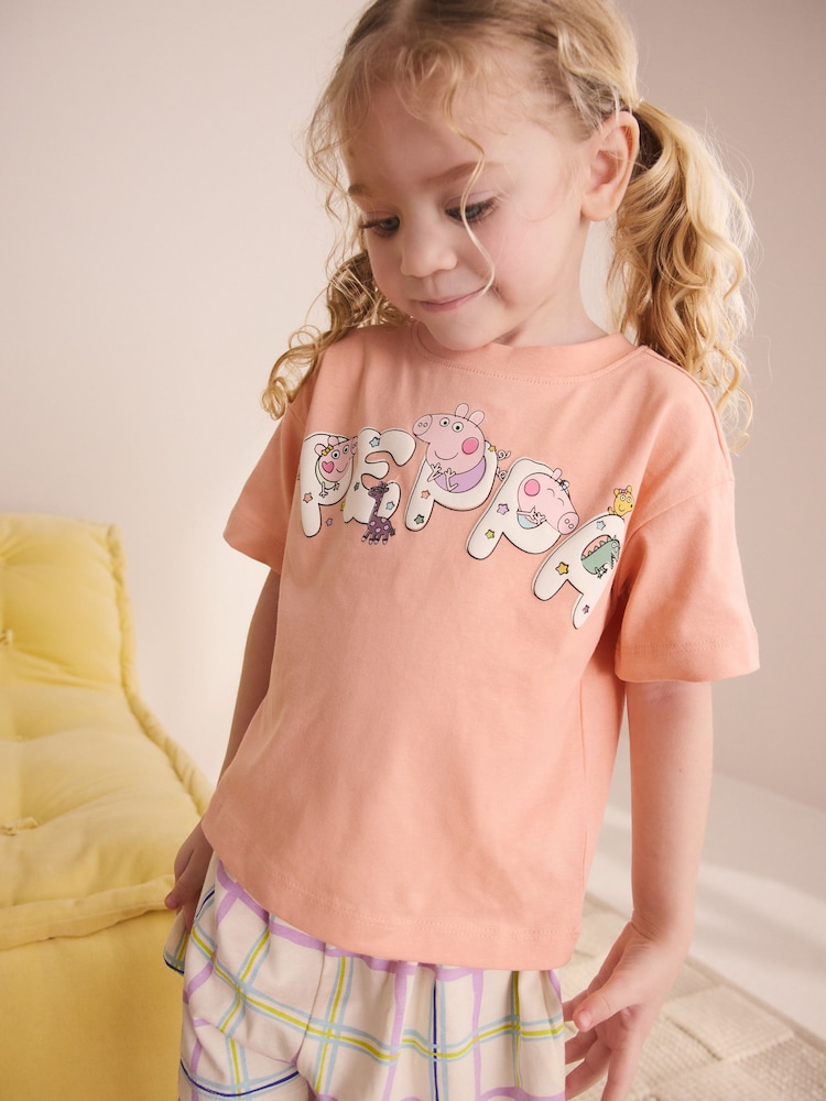 Multi Purple/ Ecru Peppa Pig Short Pyjamas 2 Pack (9mths-8yrs) - Image 4 of 4