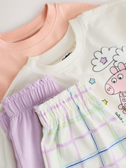 Multicolore - Lot de 2 pyjamas courts violet/écru Peppa Pig (9mois-8ans) - Image 9 sur 10