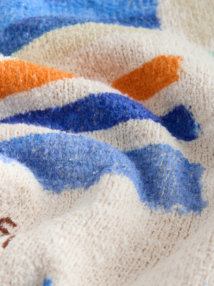 Multi Map Print Cotton Rich Towelling Tie Front Shirt - Image 2 of 3