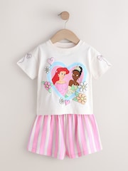Pink Blue Disney Princess Short Pyjamas 2 Pack (9mths-10yrs) - Image 10 of 13