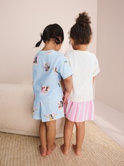 Pink Blue Disney Princess Short Pyjamas 2 Pack (9mths-10yrs) - Image 2 of 13