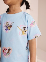 Pink Blue Disney Princess Short Pyjamas 2 Pack (9mths-10yrs) - Image 4 of 13