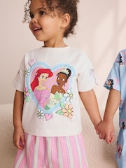 Pink Blue Disney Princess Short Pyjamas 2 Pack (9mths-10yrs) - Image 5 of 13