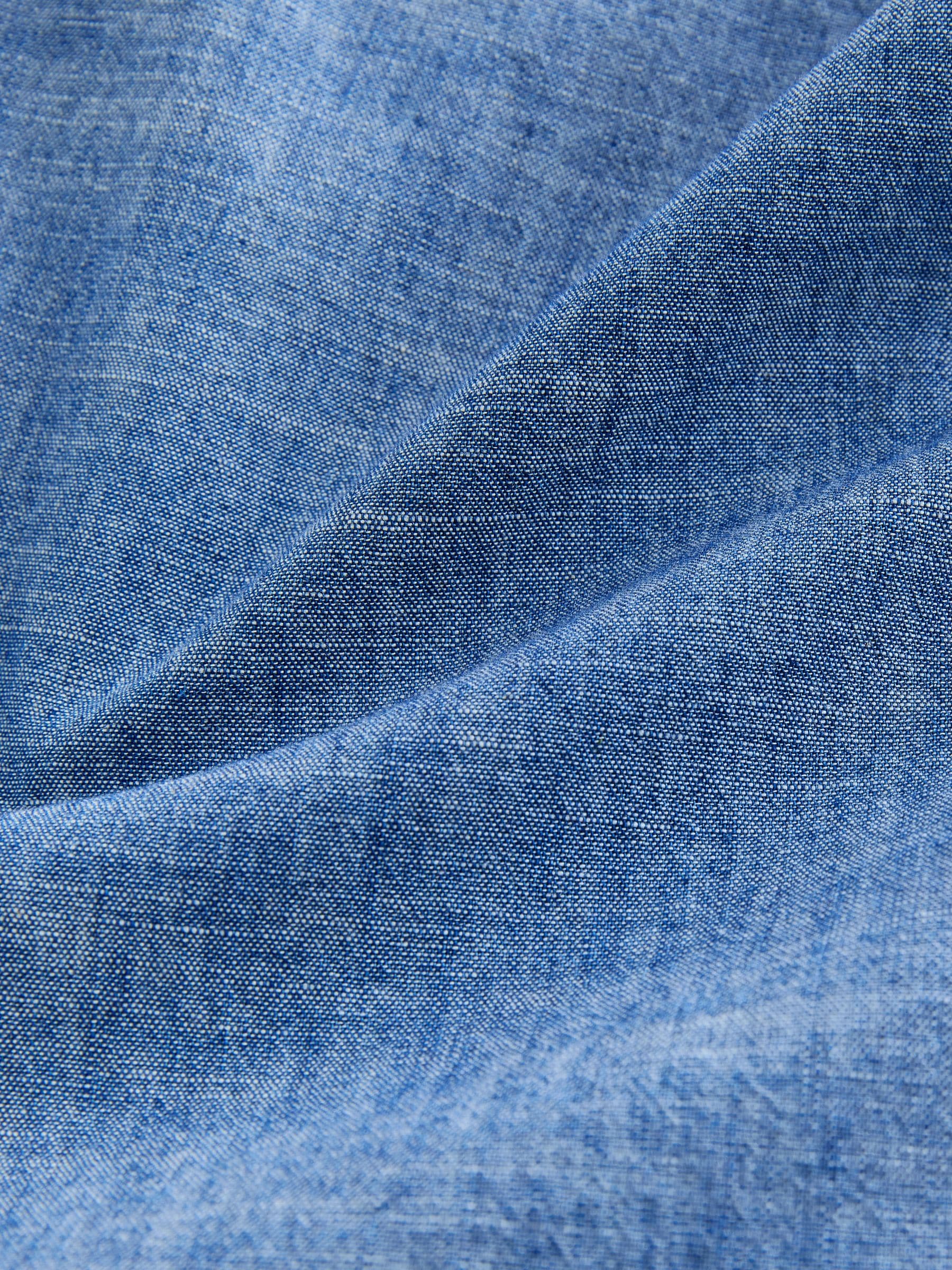 Buy Blue Chambray Denim Pocket Long Sleeve Shirt from Next India
