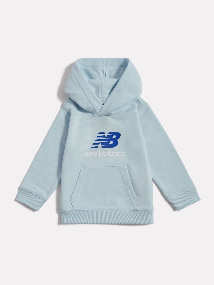New Balance Blue Stacked Logo FT Hoodie - Image 1 of 3