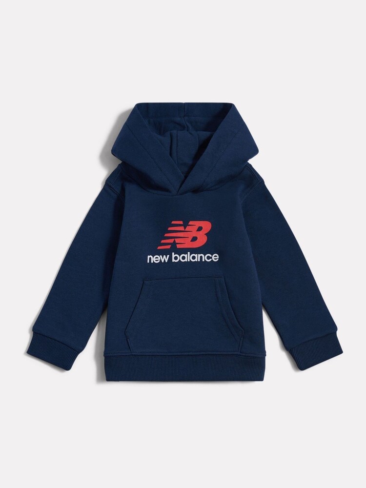 New Balance Light Blue Stacked Logo FT Hoodie - Image 1 of 3