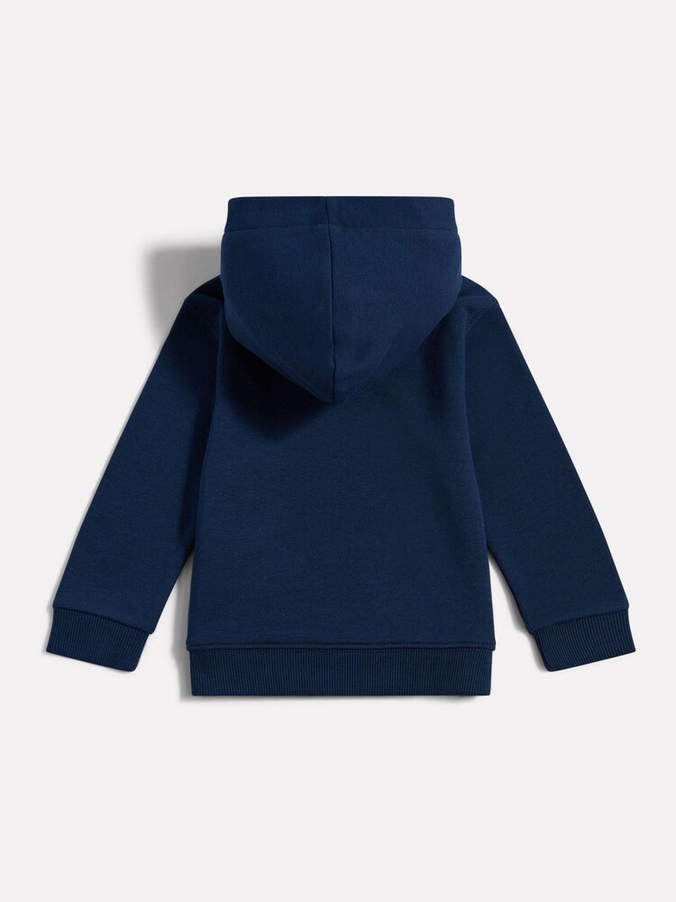 New Balance Light Blue Stacked Logo FT Hoodie - Image 2 of 3 New Balance Light Blue Stacked Logo FT Hoodie - Image 2 of 3