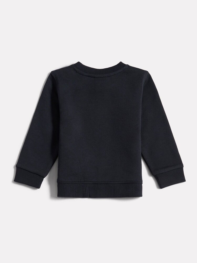 New Balance Black Stacked Logo FT Crew Sweatshirt - Image 2 of 4 New Balance Black Stacked Logo FT Crew Sweatshirt - Image 2 of 4