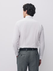 ホワイト/グリーンの幾何学柄 - オケージョン シャツ & ネクタイセット - 画像 4 / 7