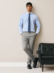 Light Blue Self Stripe/ Blue Polka Dot - Көйнөк жана галстук топтому - 8ичинен 2 сүрөт