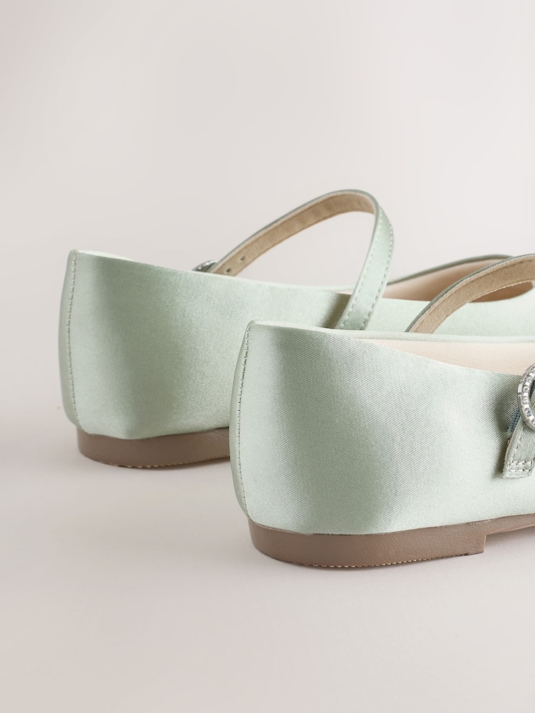 Buy Sage Green Stain Resistant Satin Standard Fit (F) Mary Jane Occasion  Shoes from Next USA