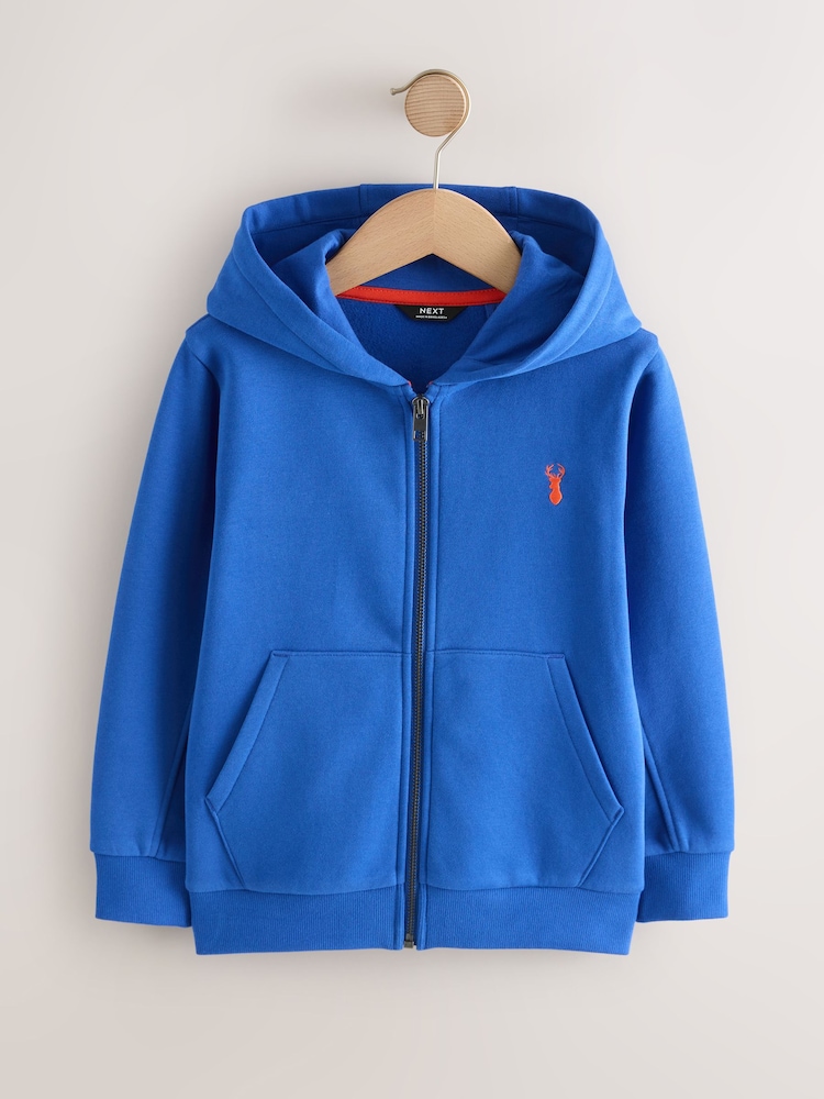 Cobalt Blue Logo Zip Through Hoodie (3-16yrs) - Image 1 of 4