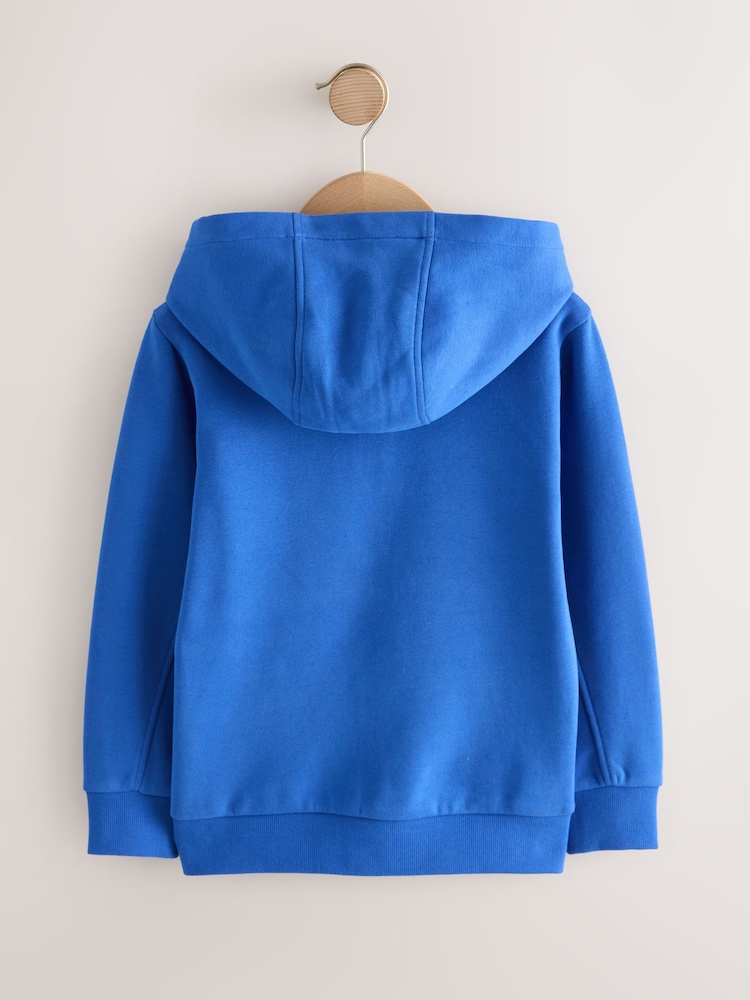 Cobalt Blue Logo Zip Through Hoodie (3-16yrs) - Image 2 of 4