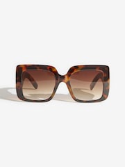 Friends Like These Brown Chunky Oversized Square Sunglasses - Image 1 of 3