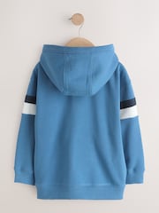 Blue/White Colourblock Zip Through Hoodie (3-16yrs) - Image 2 of 4