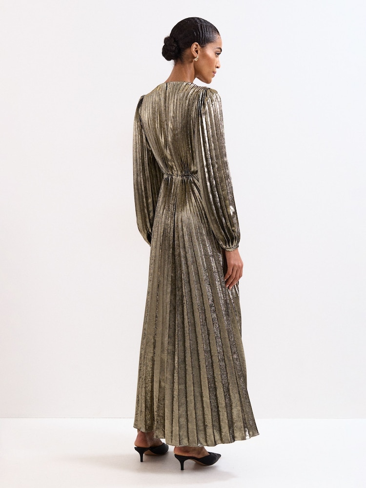 Phase Eight Gold Ellen Dress - Image 2 of 7