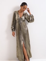 Phase Eight Gold Ellen Dress - Image 3 of 7