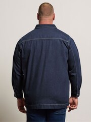 BadRhino Big & Tall Blue Denim Chore Shacket - Image 4 of 7