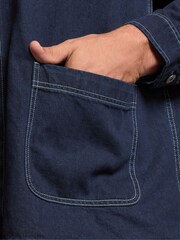 BadRhino Big & Tall Blue Denim Chore Shacket - Image 5 of 7