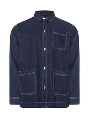 BadRhino Big & Tall Blue Denim Chore Shacket - Image 6 of 7