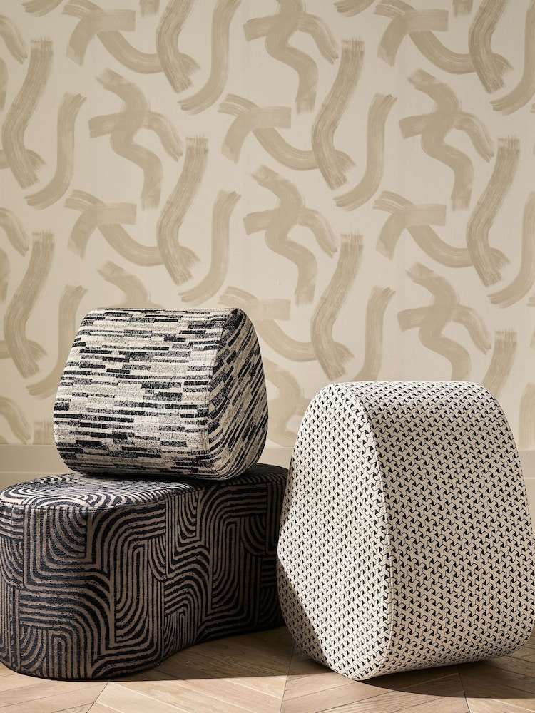 Clarke and Clarke Linen Malevich Metropolitan 10M Wallpaper - Image 2 of 4