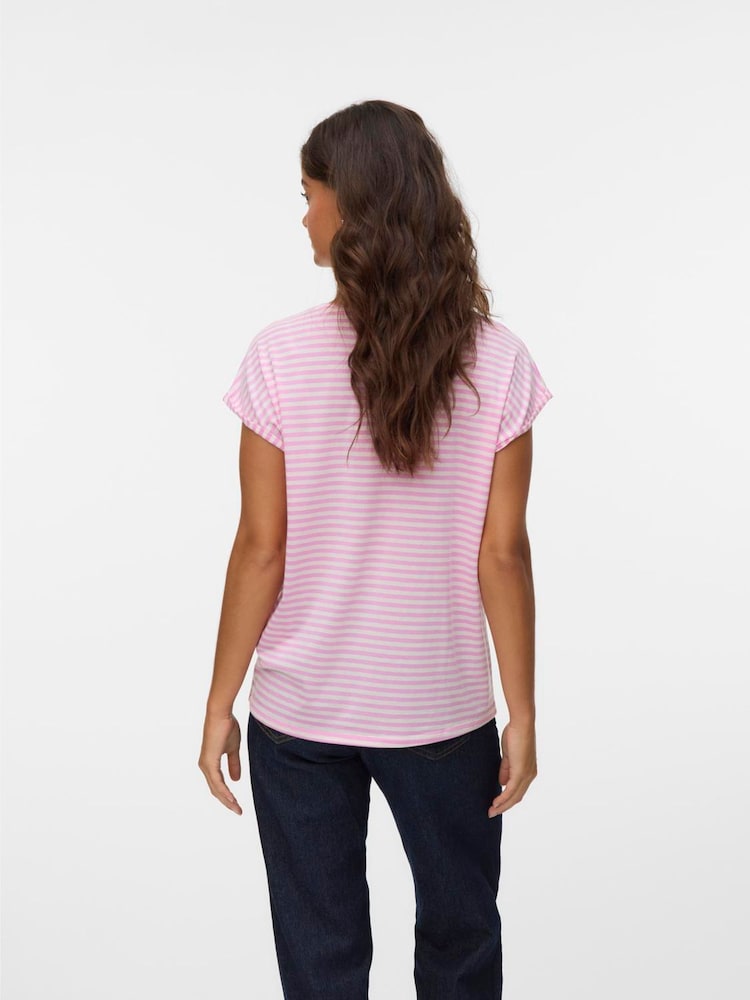 VERO MODA Pink Short Sleeve Soft Touch T-Shirt - Image 2 of 5 VERO MODA Pink Short Sleeve Soft Touch T-Shirt - Image 2 of 5