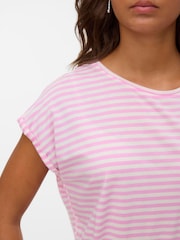 VERO MODA Pink Short Sleeve Soft Touch T-Shirt - Image 4 of 5