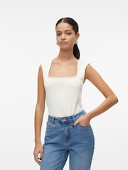 VERO MODA White Square Neck Sleeveless Top - Image 3 of 5