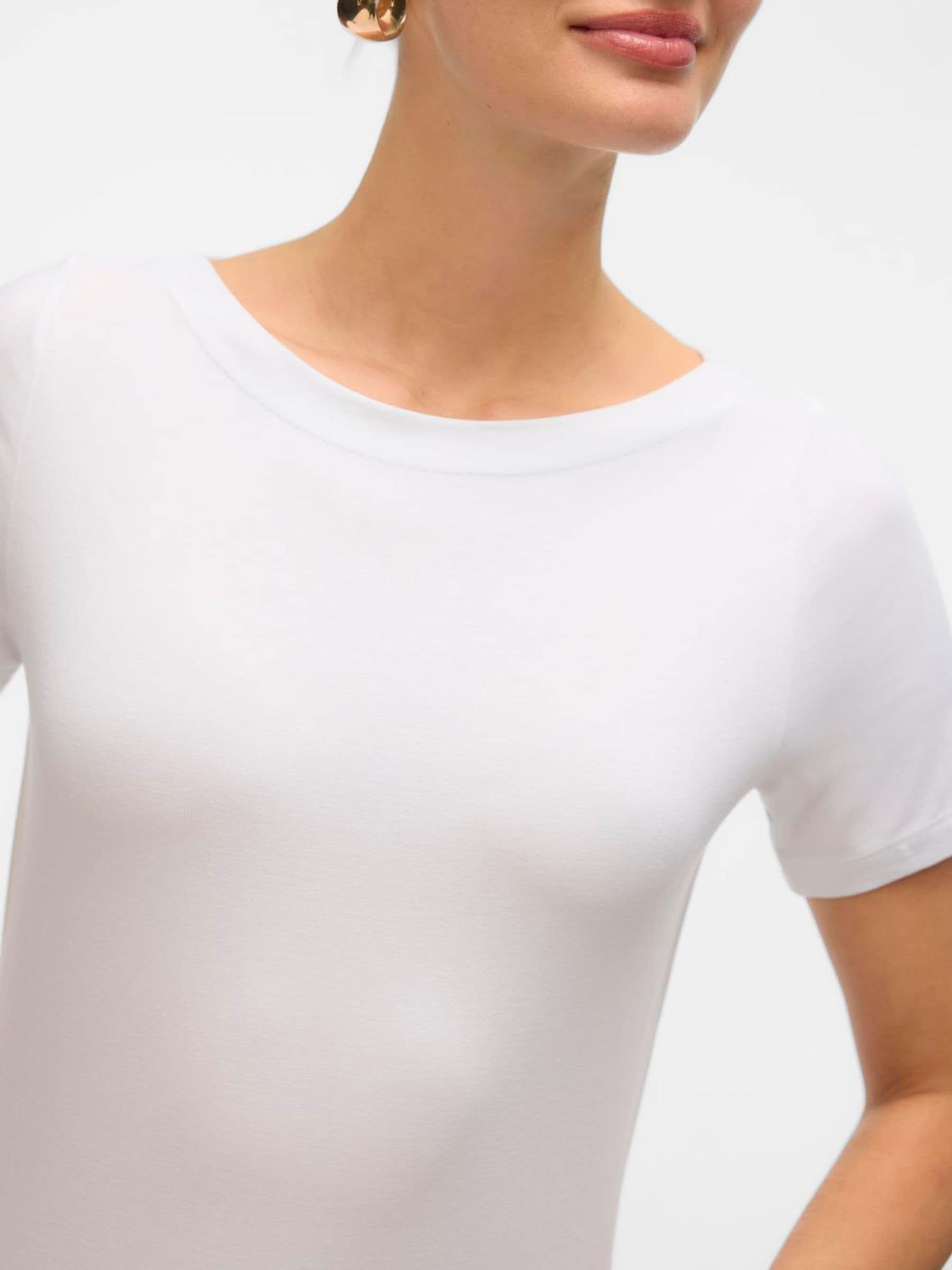 Buy Vero Moda White Short Sleeve Boat Neck T-Shirt from Next Canada