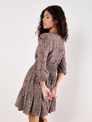 Apricot Red Mono Paisley Ruffle Detail Dress - Image 3 of 4