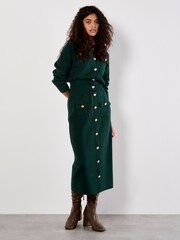 Apricot Green Gold Colour Button Knit Cardigan - Image 1 of 4