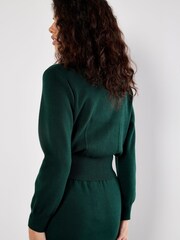 Apricot Green Gold Colour Button Knit Cardigan - Image 3 of 4