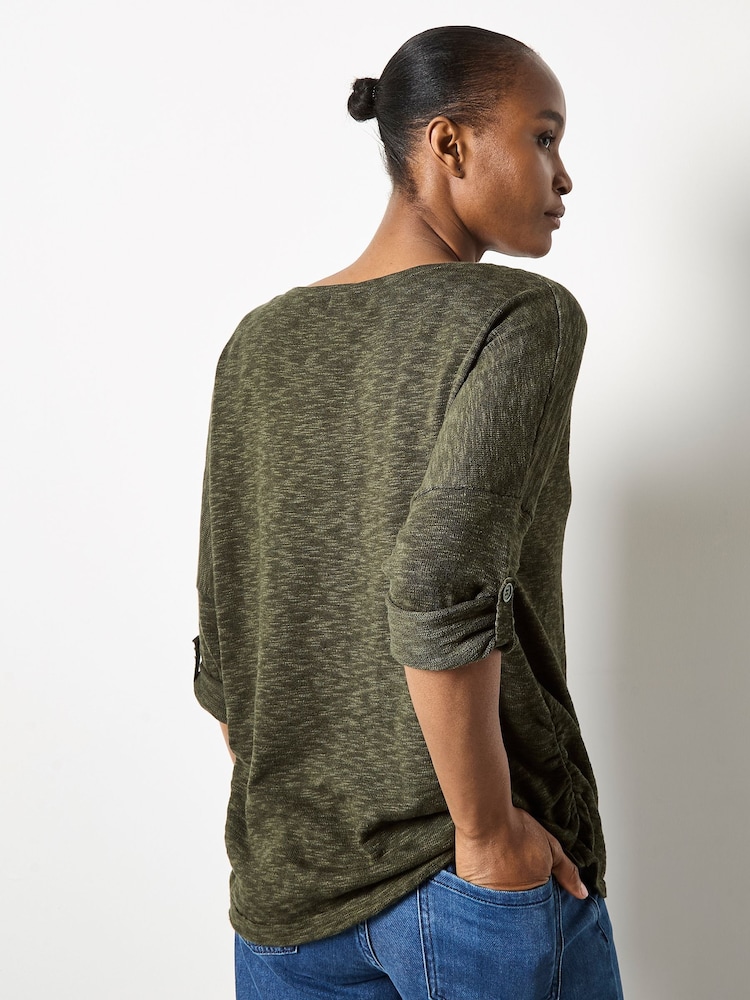 Apricot Green Cotton Mix Knitted Light Jumper - Image 4 of 4