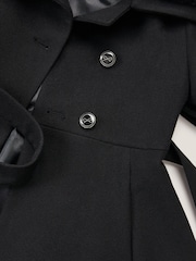 Monsoon Black Faux Fur Collar Dress Coat - Image 1 of 3