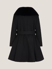 Monsoon Black Faux Fur Collar Dress Coat - Image 2 of 3